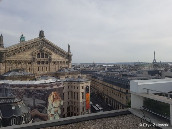 Widok z tarasu Galerii Lafayette