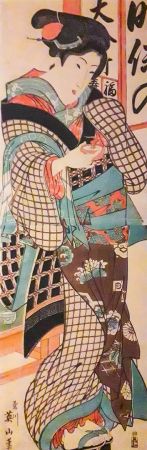 Kobieta z lampką oliwną w dłoni