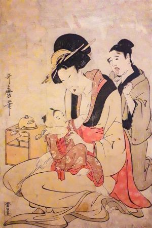 Kobieta z dzieckiem i przekorny chłopiec